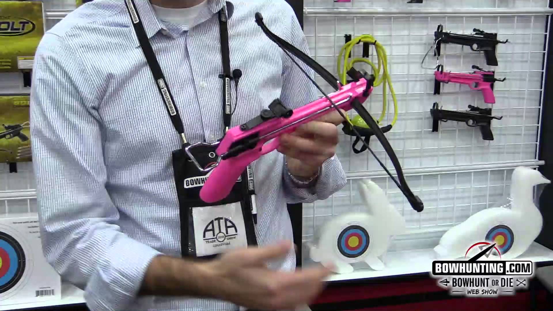 New Bolt Crossbows 50# Pink Pistol Grip reviewed live from 2016 ATA Show
