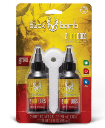 Buck bomb bottles of doe scent with scent wick