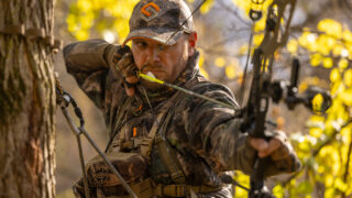 bowhunter at full draw