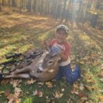 Whitetail Deer (buck) 1st Buck 5 Years Old In Iron River, Michigan By Boden Bonjean