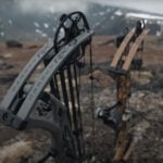 Hoyt RX-9 and AX-2 bows on top of the mountain