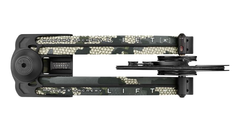 Mathews Lift X limbs in KUIU Verde camo